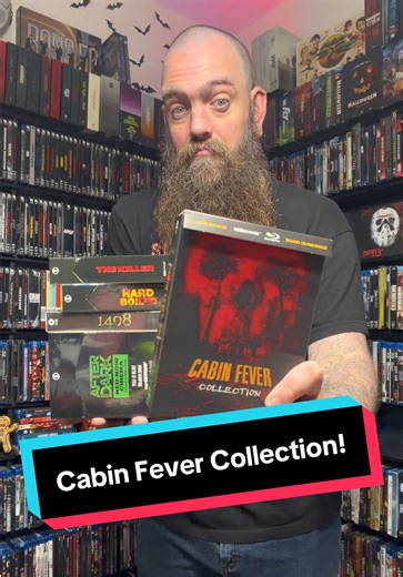 Viavision Entertainment sent over a stack but we’re showing off this Cabin Fever Collection. The first film is 4k while part two and three are both blu-ray. . Viavision always doing an incredible job on these lenticular hard box releases. Everything about this release is top notch quality. . Who else loves these movies? 🍿🎬🎞️🎥 . #horror #horrormovies #cabinfever #movies #physicalmedia