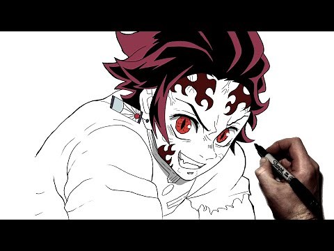 How To Draw Demon King Tanjiro | Step By Step | Demon Slayer