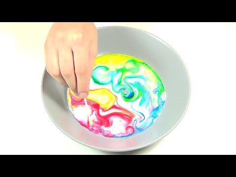 Milk + Food Coloring + Dish Soap = Awesome Science Magic Experiment