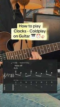 🎹⏰ Learn “Clocks” on Guitar 🎸 Coldplay Guitar Lesson #Shorts #coldplay #guitarlesson #learnguitar