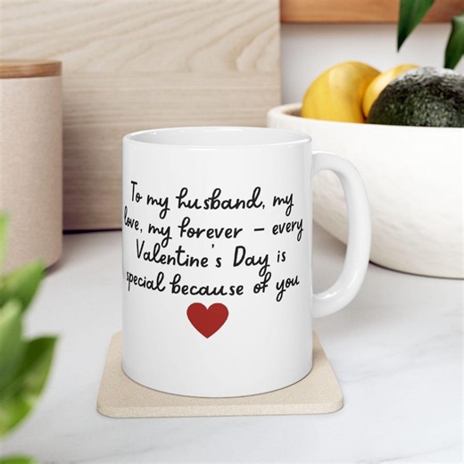 Husband Valentine's Day Mug | Romantic Gift for Him - Etsy