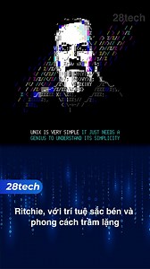 28K views · 483 reactions | Dennis Ritchie - Người tạo ra ngôn ngữ lập trình C và đóng góp chính trong việc phát triển hệ điều hành Unix. #28tech | 28Tech | Facebook