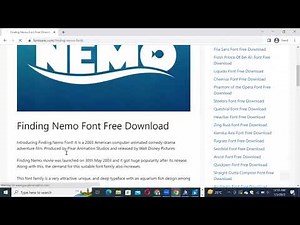 How to Download and Install Finding Nemo Font Free Download in Adobe Photoshop
