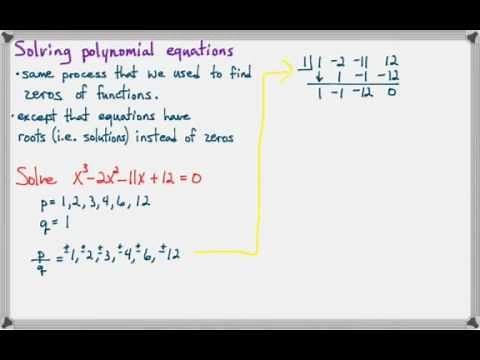 Solving Polynomial Equations with the Rational Root Theorem