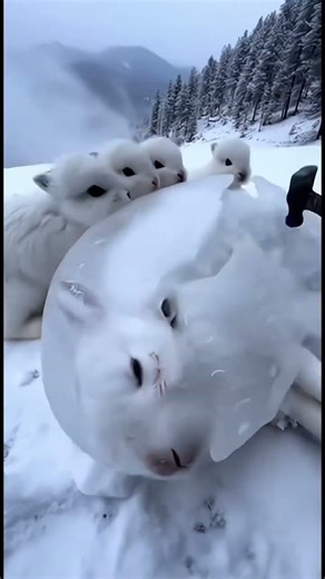 Baby bunnies cried beside their mom trapped in ice — and a human rushed to save her 🐇❄️