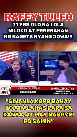 652K views · 5.3K reactions | GRABE TO‼️, 71Yrs Old na Lola, Niloko at Penerahan ng Bata nyang Jowa沈郎‼️ #raffytulfoinaction #raffytulfo #tulfoinaction #reelschallengereelschallenge #reelsvideoシ #viralpost2025シ #fypシ゚viralシfypシ゚viralシalシ #reelsviralシfb #foryoupagereels #reelsfypシ #fypreels #fypageシ #trendingreelsvideo #trendingpost #trendingnow | Repost HD | Facebook