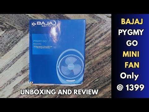 Bajaj pygmy go mini fan review in hindi | Bajaj pygmy go fan #unboxing.