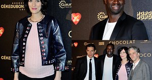 Clotilde Hesme, enceinte et radieuse, à la première de Chocolat