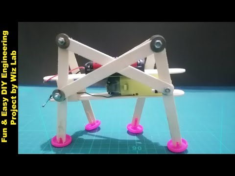 How to make Walking Robot Using DC Gear Motor | Fun & Easy DIY Engineering Project by Wiz Lab