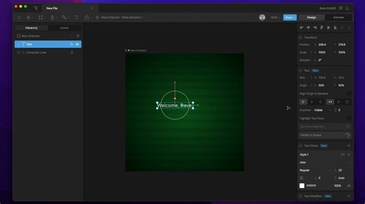 Rive 动画 - 5.7 练习：打字效果文本