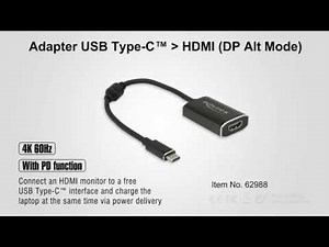 Delock 62988 Adapter USB Type-C™ male HDMI female (DP Alt Mode) 4K 60 Hz with PD function