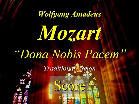 Mozart - Dona Nobis Pacem - Traditional Canon - Score