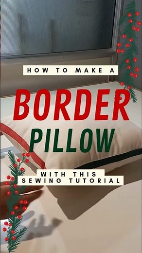 DIY Christmas Pillow Cover ✂️ Beginner Sewing Tutorial