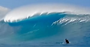 Surfing 50 Foot Waves in the Middle of the Ocean (Video)