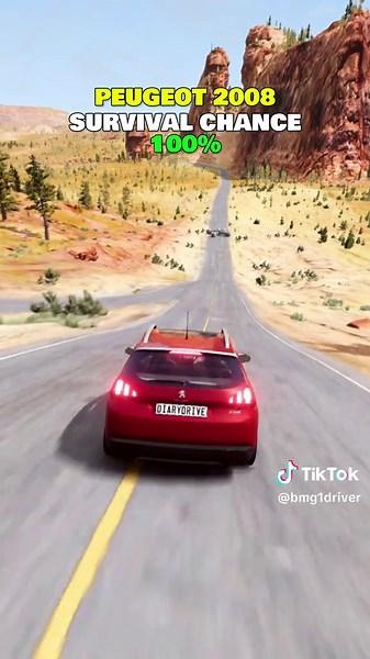 Car Braking Mechanics in BeamNG Drive Gameplay