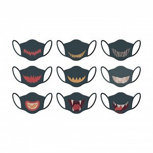 Scary Monster Face Mask Embroidery Design, Scary Monster Face Mask Machine Embroidery File, 9 Design, 9 Size, Instant Download - Etsy