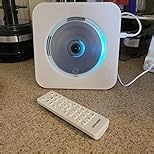 Desktop Vertical CD Player with Speakers HiFi, Portable CD Players for Home, Bluetooth, Remote Control, LED Screen, FM Radio, U Disk, AUX Port, Compatible Formats, Wired, White, Gift