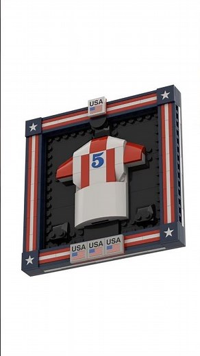 LEGO US Soccer National Team Jersey 2026 Build! 🇺🇸⚽ Set 43033 Kit Mosaic ASMR Speed Build #shorts