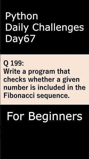 Python Daily Challenges Day067 For Beginners #programming #python #beginners