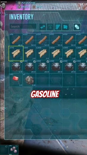 ARK: How to craft Gasoline ⛽. #ark #arksurvivalevolved #craft #gasoline #oil #hide