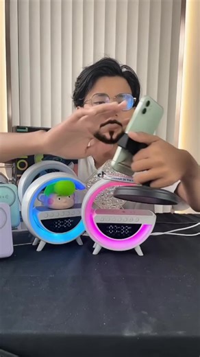 4-in-1 Table Speaker and Color Changing LED Lamp