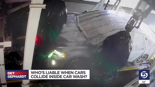 Get Gephardt investigates who's responsible for damage when cars collide in a car wash