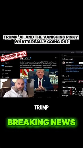 9.2K views · 151 reactions | TRUMP, AI, AND THE VANISHING PINKY – WHAT’S REALLY GOING ON?! #BreakingNews #BREAKING #news #NewsUpdate #Trump | Canadian Prepper VLOG | Facebook