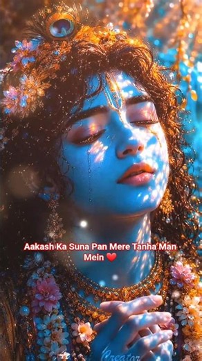 Aakash Ka Suna Pan Mere Tanha Man Mein❤️RadhaKrishna Divine Love Status🎶Jagjit Singh Ghazal#explore