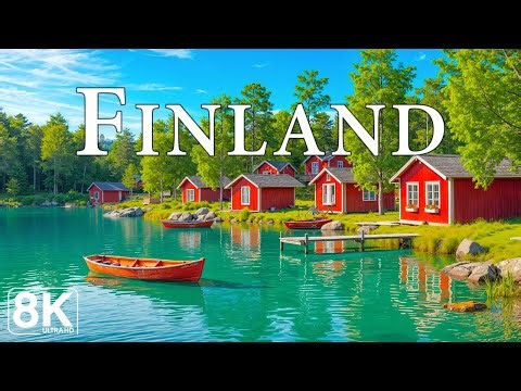 Finland 8K | Lapland Magic, Crystal Lakes, Deep Forests & Northern Lights Beauty