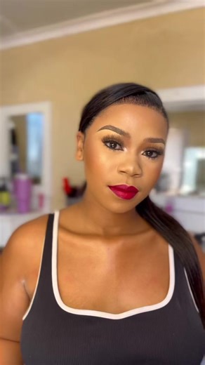 Soft Glam Makeup Tutorial with Red Lips