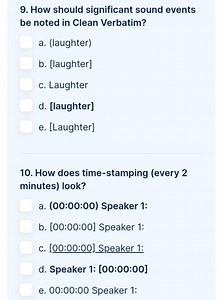 How should significant sound events be noted in Clean Verbatim?... | Filo