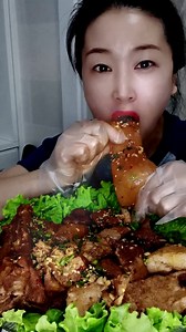 Pork fried ,pork ribs show ,good eating Mukbang eat eat Mukbang .mp4 | My ASMR
