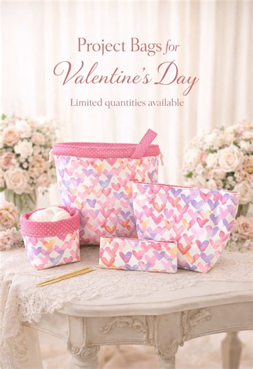 If your projects deserve a pretty new home… this one’s for you 💕 Introducing our Watercolor Hearts Valentine’s Day Project Bags — handmade, functional, and quietly romantic. Perfect for knitters, crocheters, and makers who love beautiful things. #projectbags #knittok #crochettok #valentinesvibes #handmade