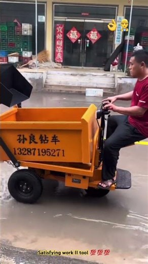 Testing 3-wheel cart loader and extra unloading option