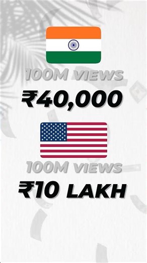 India vs USA YouTube Earnings 😱