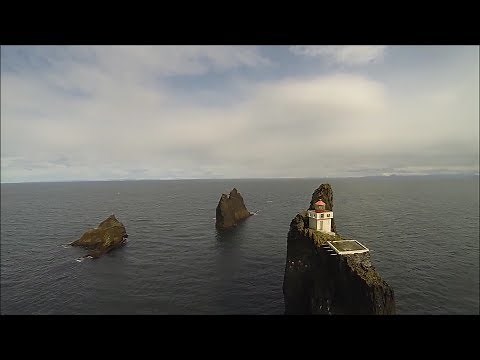 Incredible video from the stunning Þrídrangar lighthouse