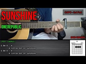 OneRepublic – SUNSHINE | Guitar Tutorial | LYRICS and CHORDS | Cover