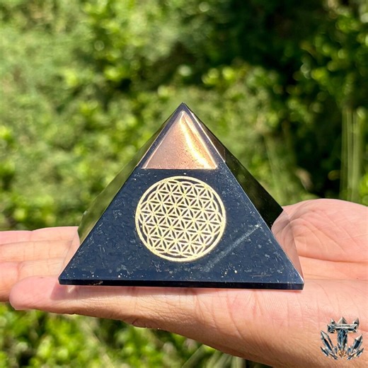 Shungite Orgonite Pyramid With Mini Copper Pyramid – EMF Protection Crystal Pyramid, Energy Healing Stone, Meditation Decor, Spiritual Gift - Etsy