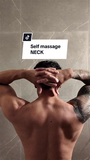 soothe tight neck muscles for a good nights rest 😴 #selfmassage #neckmassage