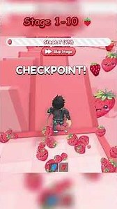Roblox Strawberry Obby 🍓 Stage 1–10