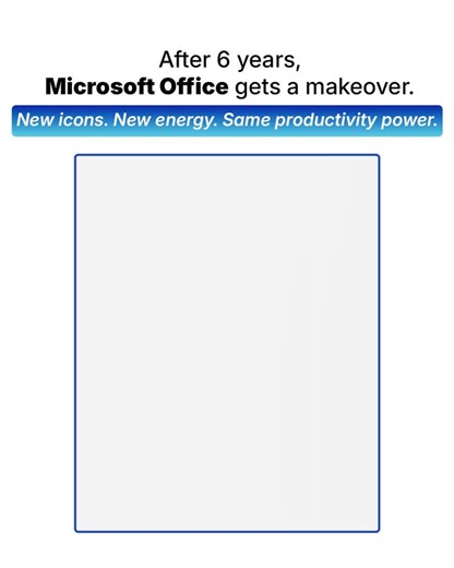 New look, same icons — but way more modern. ✨Microsoft just rolled out a fresh redesign for its Office suite after 6 years — and it’s all about bold colors, soft curves, and dynamic gradients.(… | Chiraayuu - Endless Business Growth