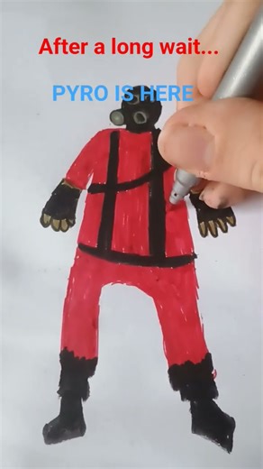 Pyro is here #teamfortress2 #tf2 #tf2memes #art #drawing #draw #doodle #artist #pyro #sketchbook