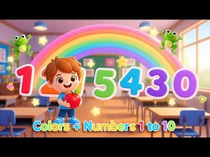Colors & Numbers Song for Kids 🌈 | Learn 1 to 10 with Fun Animation