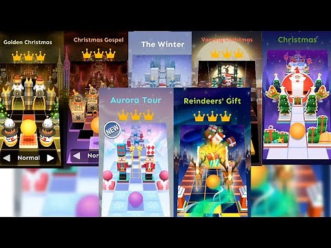 Rolling Sky All Christmas Levels 2016-2019 100% Clear All Crowns & Gems