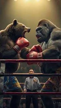 ❶クマVSゴリラ ボクシング動画＃ヒグマ＃クマ＃熊