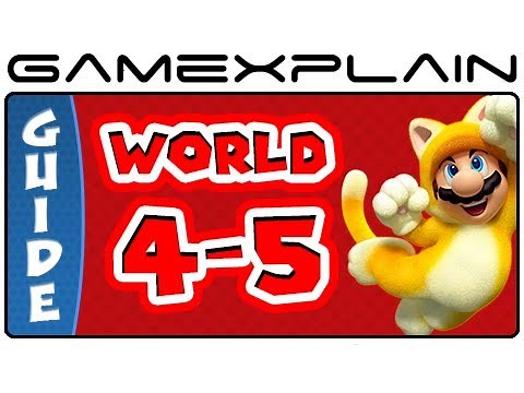 Super Mario 3D World - World 4-5 Green Stars & Stamp Locations Guide & Walkthrough