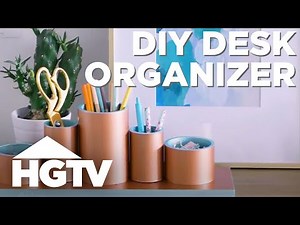 Make a DIY Desk Organizer With PVC Pipe | HGTV
