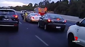 41K views · 154 reactions | A terrifying road rage clash has unfolded in front of drivers on the M80 Ring Road. The incident, caught on dashcam, shows two men jumping out of a ute and confronting a driver who was forced to brake behind them. Story: 7news.link/pFl04m #7NEWS | 7NEWS Melbourne | Facebook