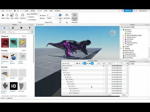 Roblox Studio T-rex Skinned Mesh (Turok)