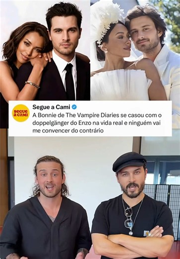 A internet não estava preparada para esse encontro! Depois que fãs de The Vampire Diaries começaram a apontar a semelhança entre Bryant Wood, marido de Kat Graham (a Bonnie), e Michael Malarkey, o Enzo da série, os dois resolveram entrar na brincadeira e gravaram um vídeo juntos. E vamos combinar que o universo dos doppelgängers de TVD nunca fez tanto sentido! #thevampirediaries #diariosdeumvampiro #fy #fyppppppppppppppppppppppp